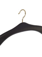 Garderobehanger - Jassenhanger - 506-52 - 24 Stuks - Zwart - Gelakt - Beukenhout - Messinghaak - 45 cm - Kledinghanger - Kleerhanger