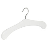 Garderobehanger - Jassenhanger - 506-58 - 20 Stuks - Wit - Gelakt - Beukenhout - Chromehaak - 45 cm - Kledinghanger - Kleerhanger