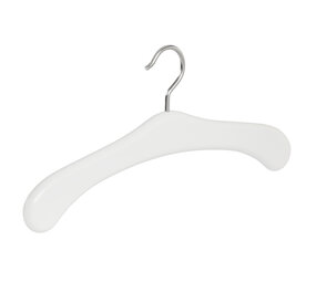 Garderobehanger - Jassenhanger - 506-58 - 6 Stuks - Wit - Gelakt - Beukenhout - Chromehaak - 45 cm - Kledinghanger - Kleerhanger Garderobehanger - Jassenhanger - 506-58 - 6 Stuks - Wit - Gelakt - Beukenhout - Chromehaak - 45 cm - Kledinghanger - Kleerhanger