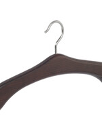 Garderobehanger - Jassenhanger - 506-58 - 10 Stuks - Bruin - Wenge Gebeitst - Beukenhout - Chromehaak - 45 cm - Kledinghanger - Kleerhanger