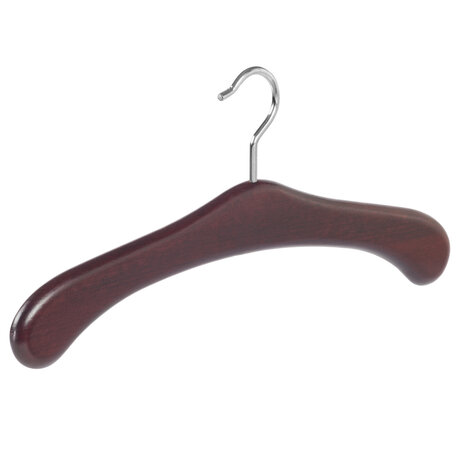 Garderobehanger - Jassenhanger - 506-58 - 10 Stuks - Bruin - Mahonie Gebeitst - Beukenhout - Chromehaak - 45 cm - Kledinghanger - Kleerhanger