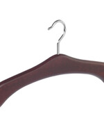 Garderobehanger - Jassenhanger - 506-58 - 8 Stuks - Bruin - Mahonie Gebeitst - Beukenhout - Chromehaak - 45 cm - Kledinghanger - Kleerhanger