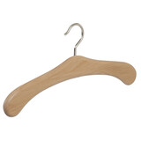 Garderobehanger - Jassenhanger - 506-58 - 20 Stuks - Bruin - Naturel Gelakt - Beukenhout - Chromehaak - 45 cm - Kledinghanger - Kleerhanger