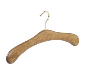 Garderobehanger - Jassenhanger - 506ED-52 - 10 Stuks - Bruin - Donker Gebeitst - Eikenhout - Messinghaak - 45 cm - Kledinghanger - Kleerhanger Garderobehanger - Jassenhanger - 506ED-52 - 10 Stuks - Bruin - Donker Gebeitst - Eikenhout - Messinghaak - 45 cm - Kledinghanger - Kleerhanger