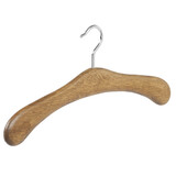 Garderobehanger - Jassenhanger - 506ED-58 - 8 Stuks - Bruin - Donker Gebeitst - Eikenhout - Chromehaak - 45 cm - Kledinghanger - Kleerhanger