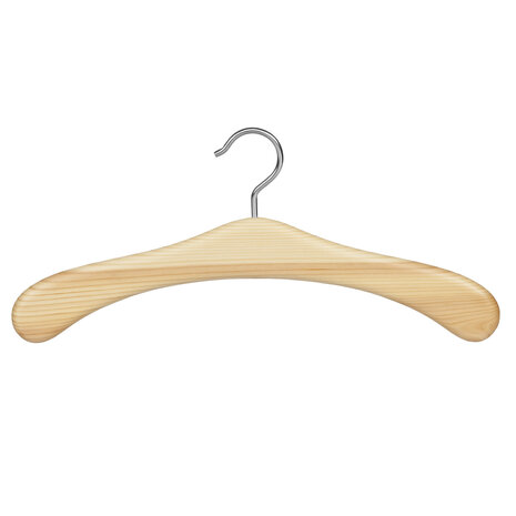 Garderobehanger - Jassenhanger - 506K-58 - 20 Stuks - Bruin - Naturel Gelakt - Grenenhout - Chromehaak - 45 cm - Kledinghanger - Kleerhanger Garderobehanger - Jassenhanger - 506K-58 - 20 Stuks - Bruin - Naturel Gelakt - Grenenhout - Chromehaak - 45 cm - Kledinghanger - Kleerhanger