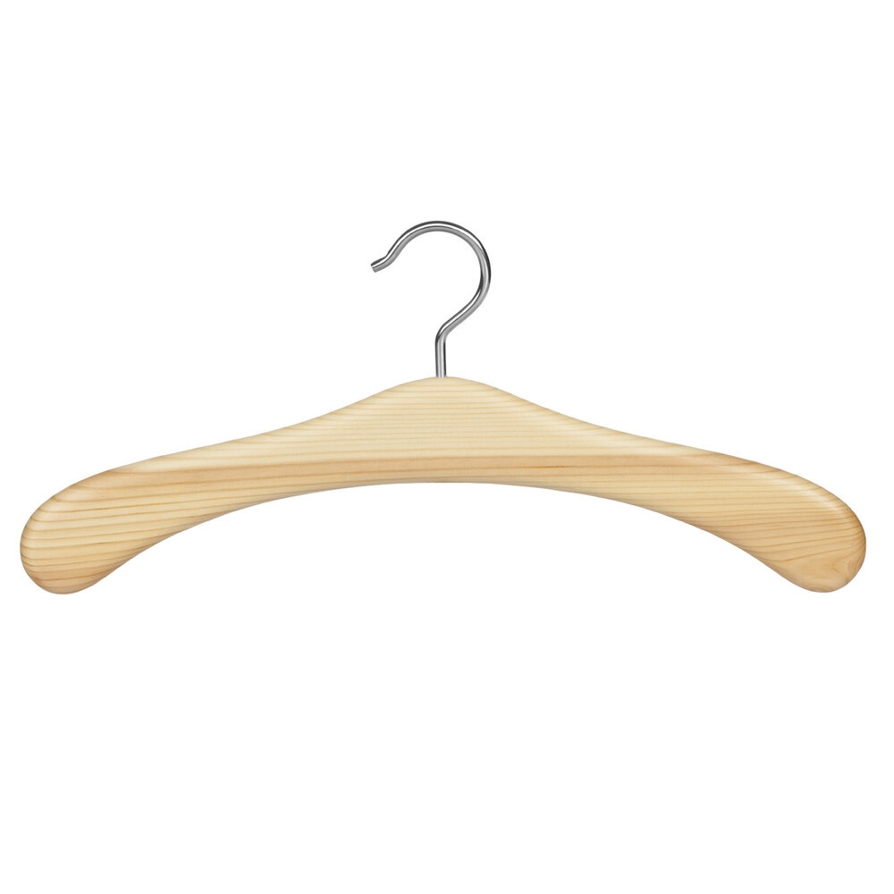 Garderobehanger - Jassenhanger - 506K-58 - 24 Stuks - Bruin - Naturel Gelakt - Grenenhout - Chromehaak - 45 cm - Kledinghanger - Kleerhanger Garderobehanger - Jassenhanger - 506K-58 - 24 Stuks - Bruin - Naturel Gelakt - Grenenhout - Chromehaak - 45 cm - Kledinghanger - Kleerhanger