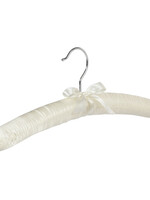 Kledinghanger - Satijnhanger - Volwassenen - 5101 - 20 Stuks - Blousehanger - Shirthanger - Satijn - Ivoor - Creme - Chromehaak - 38 cm - Kleerhanger