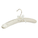 Kledinghanger - Satijnhanger - Volwassenen - 5102 - 10 Stuks - Blousehanger - Shirthanger - Satijn - Ivoor - Creme - Messinghaak - 38 cm - Kleerhanger