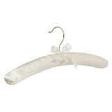 Kledinghanger - Satijnhanger - Volwassenen - 5102 - 30 Stuks - Blousehanger - Shirthanger - Satijn - Ivoor - Creme - Messinghaak - 38 cm - Kleerhanger