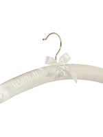 Kledinghanger - Satijnhanger - Volwassenen - 5102 - 50 Stuks - Blousehanger - Shirthanger - Satijn - Ivoor - Creme - Messinghaak - 38 cm - Kleerhanger