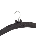 Kledinghanger - Satijnhanger - Volwassenen - 5103 - 50 Stuks - Blousehanger - Shirthanger - Satijn - Zwart - Chromehaak - 38 cm - Kleerhanger