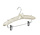 Knijperhanger - Satijnhanger - Volwassenen - 5104 - 30 Stuks - Ivoor - Creme - Verschuifbare Anti-slip knijpers - Chromehaak - 38 cm - Rokhanger - Broekhanger - Pantalonhanger