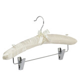 Knijperhanger - Satijnhanger - Volwassenen - 5104 - 40 Stuks - Ivoor - Creme - Verschuifbare Anti-slip knijpers - Chromehaak - 38 cm - Rokhanger - Broekhanger - Pantalonhanger