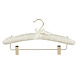 Knijperhanger - Satijnhanger - Volwassenen - 5105 - 10 Stuks - Ivoor - Creme - Verschuifbare Anti-slip knijpers - Messinghaak - 38 cm - Rokhanger - Broekhanger - Pantalonhanger Knijperhanger - Satijnhanger - Volwassenen - 5105 - 10 Stuks - Ivoor - Creme - Verschuifbare Anti-slip knijpers - Messinghaak - 38 cm - Rokhanger - Broekhanger - Pantalonhanger