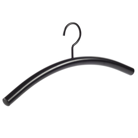 Garderobehanger - Jassenhanger - Buishanger - Volwassenen - 6312 - 10 Stuks - metaal - Zwart - Ø 22 mm - 41 cm - Kledinghanger - Kleerhanger