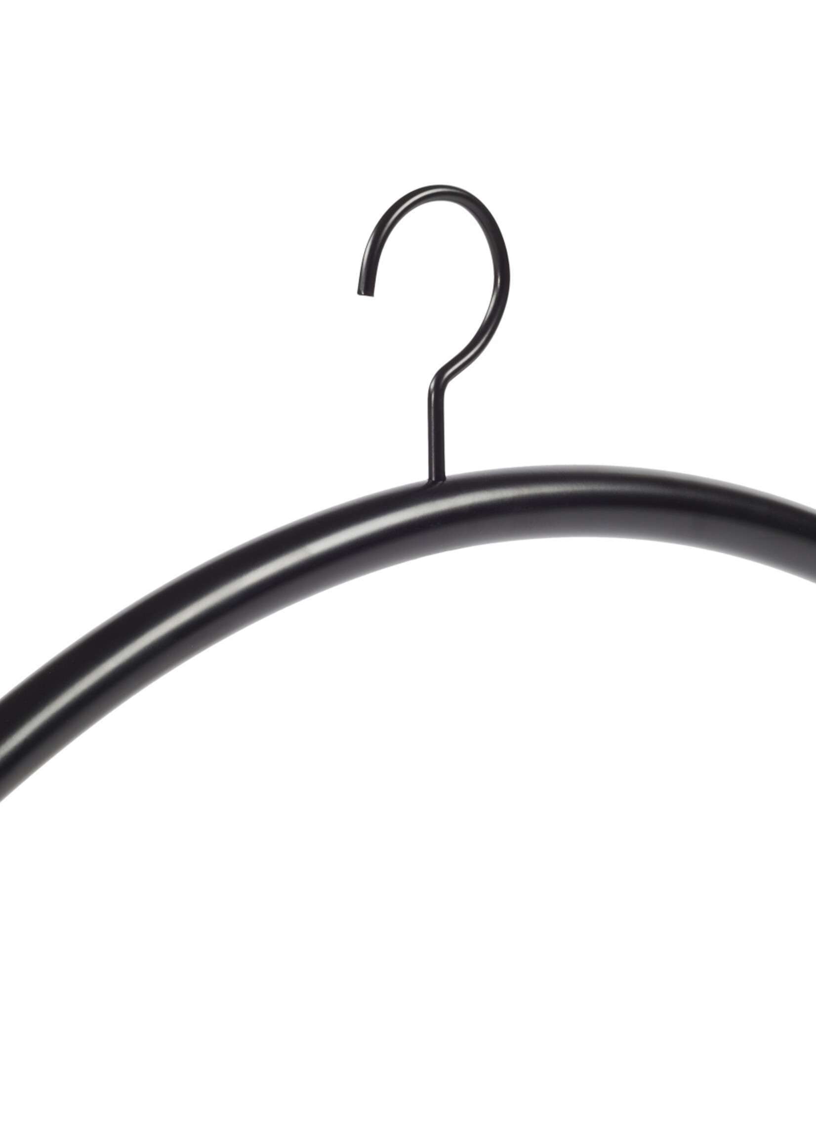 Garderobehanger - Jassenhanger - Buishanger - Volwassenen - 6312 - 12 Stuks - metaal - Zwart - Ø 22 mm - 41 cm - Kledinghanger - Kleerhanger