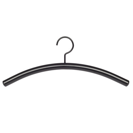 Garderobehanger - Jassenhanger - Buishanger - Volwassenen - 6312 - 24 Stuks - metaal - Zwart - Ø 22 mm - 41 cm - Kledinghanger - Kleerhanger