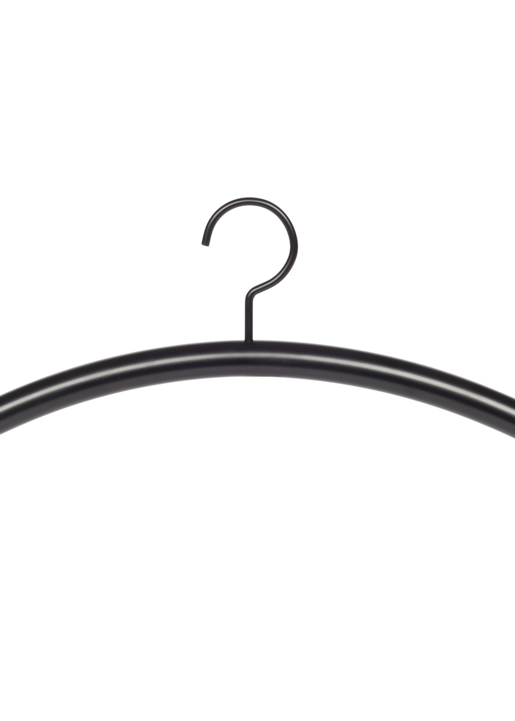 Garderobehanger - Jassenhanger - Buishanger - Volwassenen - 6312 - 8 Stuks - metaal - Zwart - Ø 22 mm - 41 cm - Kledinghanger - Kleerhanger