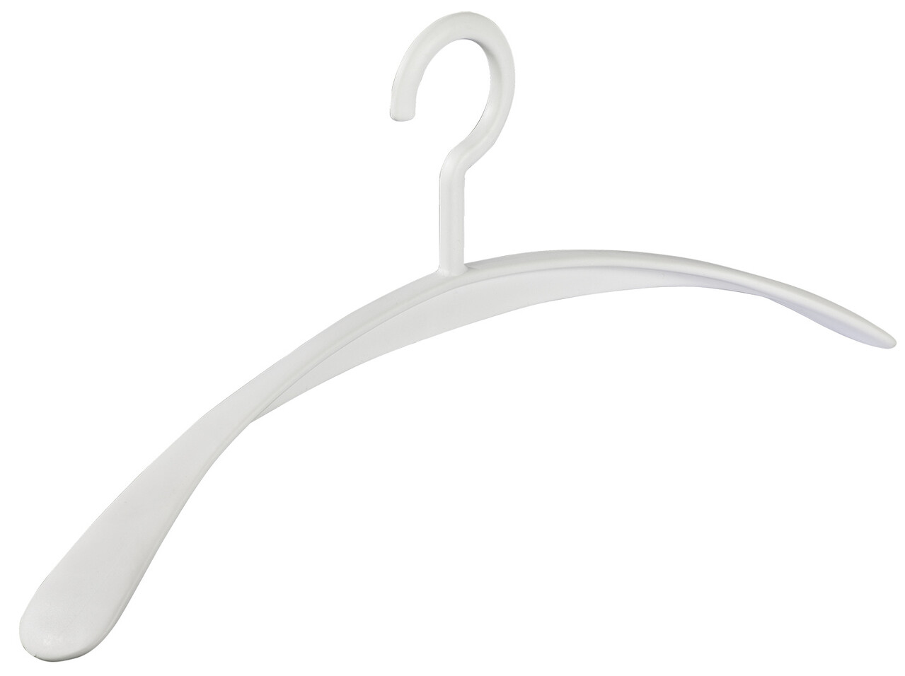 Garderobehanger - Jassenhanger - Volwassenen - 6340 - 24 Stuks - Wing - Kunststof - Wit - Schouderverbreding 4,2 cm - 45 cm - Kledinghanger - Kleerhanger