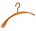 Garderobehanger - Jassenhanger - Volwassenen - 6340 - 24 Stuks - Wing - Kunststof - Oranje - Schouderverbreding 4,2 cm - 45 cm - Kledinghanger - Kleerhanger