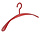 Garderobehanger - Jassenhanger - Volwassenen - 6340 - 20 Stuks - Wing - Kunststof - Rood - Schouderverbreding 4,2 cm - 45 cm - Kledinghanger - Kleerhanger