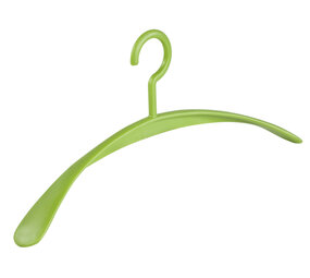 Garderobehanger - Jassenhanger - Volwassenen - 6340 - 10 Stuks - Wing - Kunststof - Groen - Schouderverbreding 4,2 cm - 45 cm - Kledinghanger - Kleerhanger