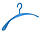 Garderobehanger - Jassenhanger - Volwassenen - 6340 - 10 Stuks - Wing - Kunststof - Blauw - Schouderverbreding 4,2 cm - 45 cm - Kledinghanger - Kleerhanger