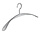 Garderobehanger - Jassenhanger - Volwassenen - 6340 - 6 Stuks - Wing - Kunststof - Zilver - Schouderverbreding 4,2 cm - 45 cm - Kledinghanger - Kleerhanger