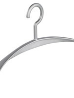 Garderobehanger - Jassenhanger - Volwassenen - 6340 - 8 Stuks - Wing - Kunststof - Zilver - Schouderverbreding 4,2 cm - 45 cm - Kledinghanger - Kleerhanger