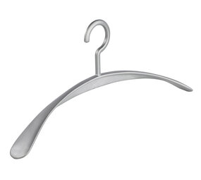 Garderobehanger - Jassenhanger - Volwassenen - 6340 - 8 Stuks - Wing - Kunststof - Zilver - Schouderverbreding 4,2 cm - 45 cm - Kledinghanger - Kleerhanger