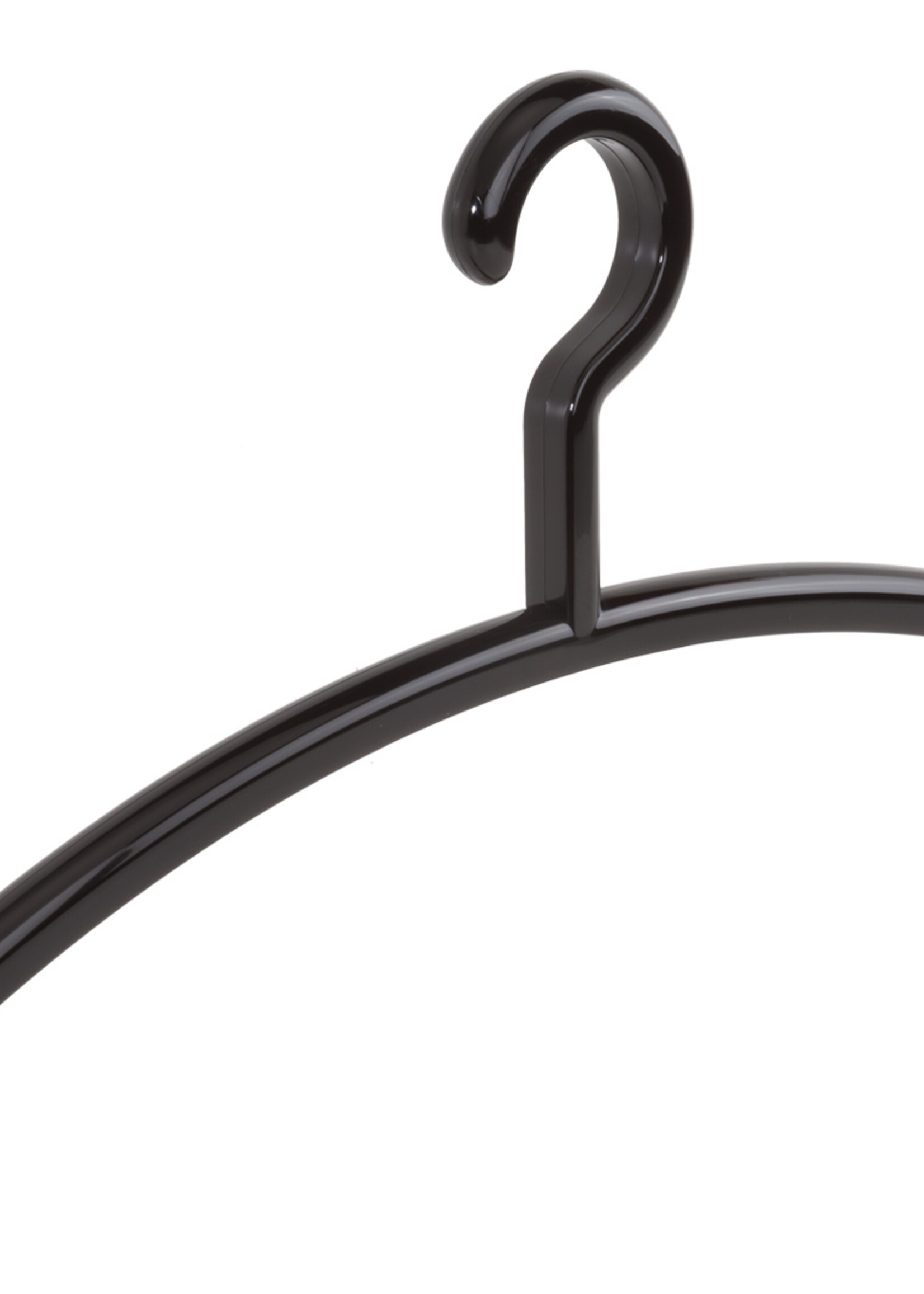 Garderobehanger - Jassenhanger - Volwassenen - 6350 - 10 Stuks - Elegance - Kunststof - Zwart - 45 cm - Kledinghanger - Kleerhanger