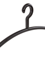 Garderobehanger - Jassenhanger - Volwassenen - 6350 - 8 Stuks - Elegance - Kunststof - Zwart - 45 cm - Kledinghanger - Kleerhanger