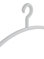 Garderobehanger - Jassenhanger - Volwassenen - 6350 - 6 Stuks - Elegance - Kunststof - Wit - 45 cm - Kledinghanger - Kleerhanger
