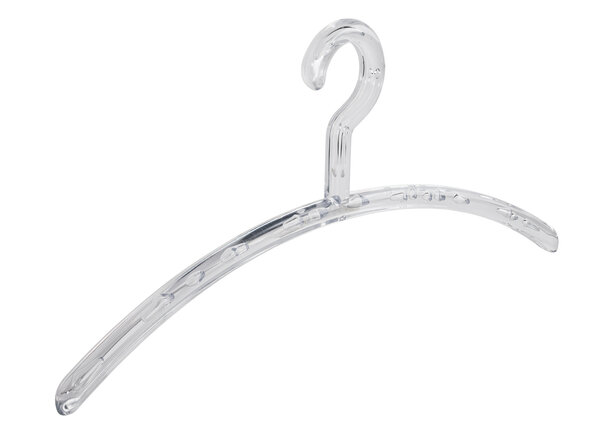 Garderobehanger - Jassenhanger - Volwassenen - 6350 - 20 Stuks - Elegance - Kunststof - Transparant - 45 cm - Kledinghanger - Kleerhanger
