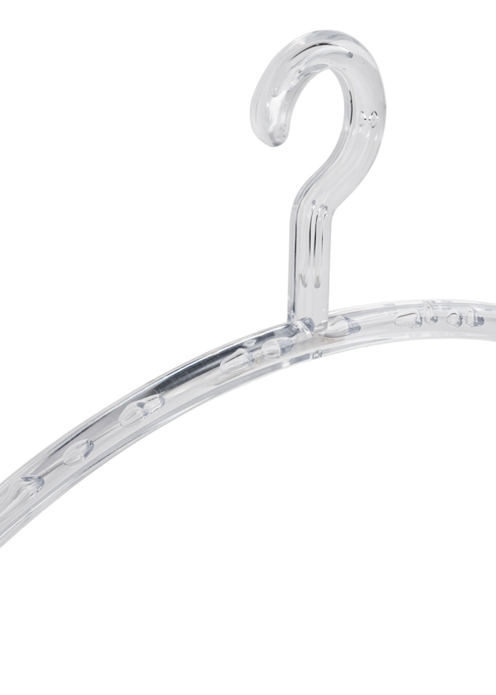 Garderobehanger - Jassenhanger - Volwassenen - 6350 - 8 Stuks - Elegance - Kunststof - Transparant - 45 cm - Kledinghanger - Kleerhanger