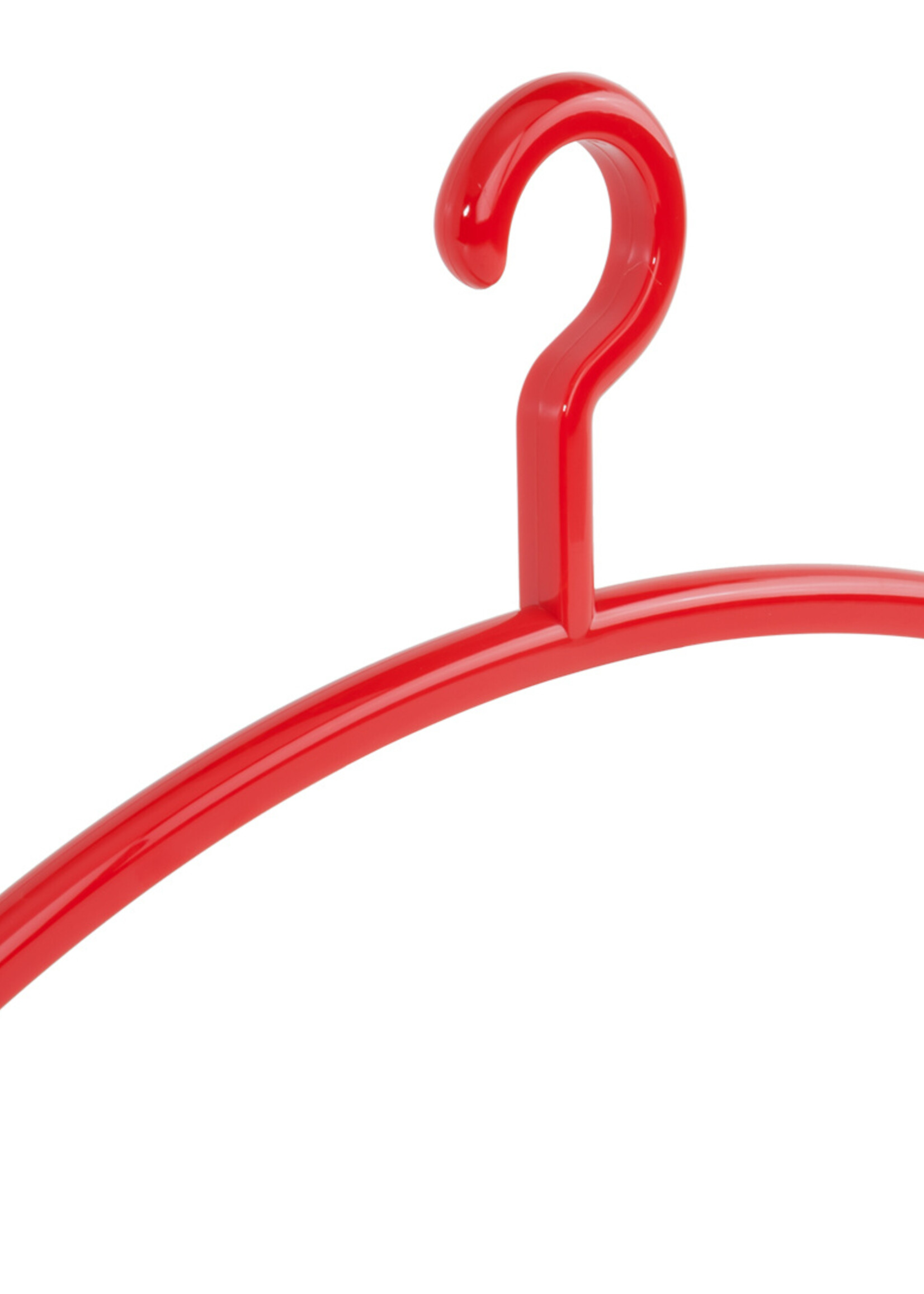 Garderobehanger - Jassenhanger - Volwassenen - 6350 - 8 Stuks - Elegance - Kunststof - Rood - 45 cm - Kledinghanger - Kleerhanger