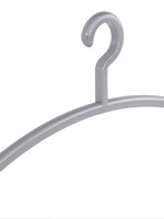 Garderobehanger - Jassenhanger - Volwassenen - 6350 - 8 Stuks - Elegance - Kunststof - Zilver - 45 cm - Kledinghanger - Kleerhanger