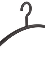 Garderobehanger - Jassenhanger - Volwassenen - 6351 - 24 Stuks - Primus - Kunststof - Zwart - 45 cm - Kledinghanger - Kleerhanger