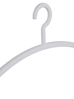 Garderobehanger - Jassenhanger - Volwassenen - 6351 - 10 Stuks - Primus - Kunststof - Wit - 45 cm - Kledinghanger - Kleerhanger