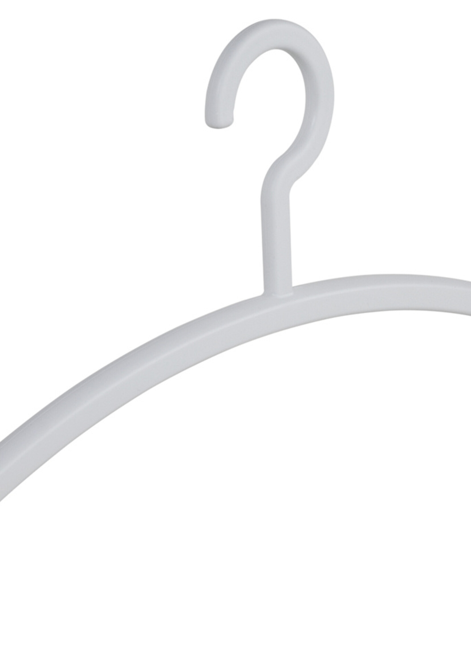 Garderobehanger - Jassenhanger - Volwassenen - 6351 - 24 Stuks - Primus - Kunststof - Wit - 45 cm - Kledinghanger - Kleerhanger