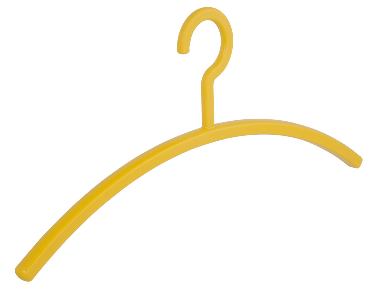 Garderobehanger - Jassenhanger - Volwassenen - 6351 - 10 Stuks - Primus - Kunststof - Geel - 45 cm - Kledinghanger - Kleerhanger