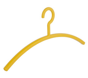 Garderobehanger - Jassenhanger - Volwassenen - 6351 - 10 Stuks - Primus - Kunststof - Geel - 45 cm - Kledinghanger - Kleerhanger