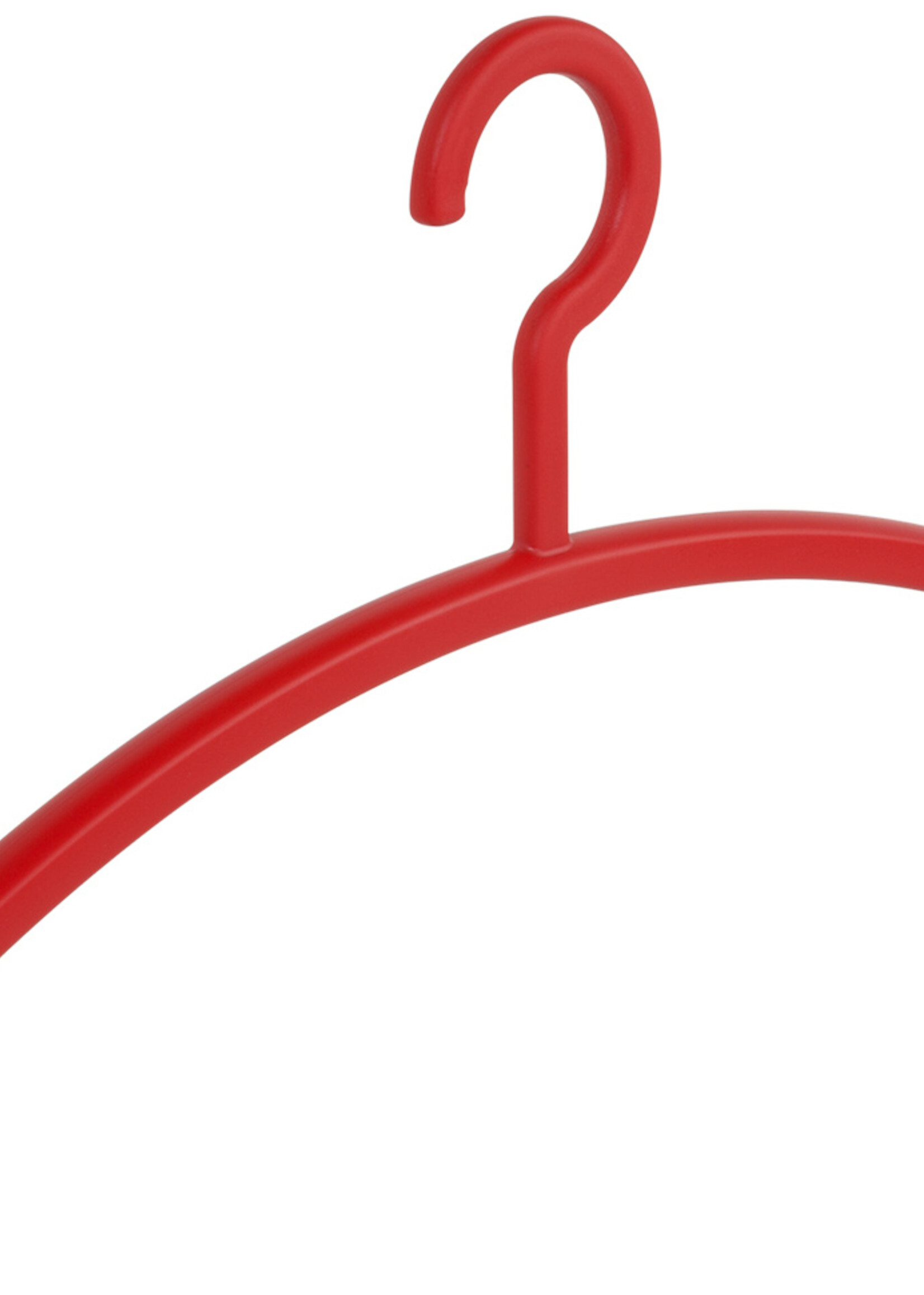 Garderobehanger - Jassenhanger - Volwassenen - 6351 - 6 Stuks - Primus - Kunststof - Rood - 45 cm - Kledinghanger - Kleerhanger