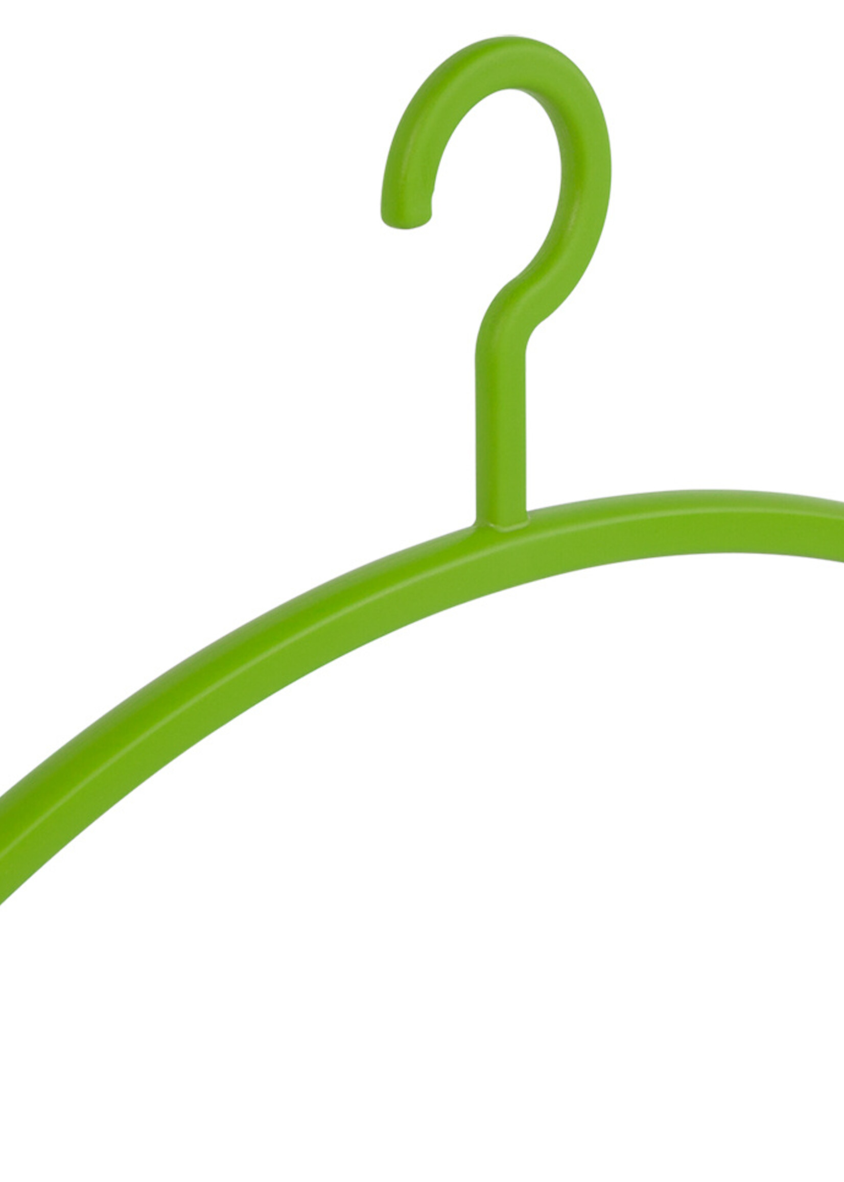 Garderobehanger - Jassenhanger - Volwassenen - 6351 - 12 Stuks - Primus - Kunststof - Groen - 45 cm - Kledinghanger - Kleerhanger