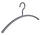 Garderobehanger - Jassenhanger - Volwassenen - 6351 - 12 Stuks - Primus - Kunststof - Zilver - 45 cm - Kledinghanger - Kleerhanger