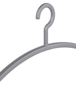 Garderobehanger - Jassenhanger - Volwassenen - 6351 - 6 Stuks - Primus - Kunststof - Zilver - 45 cm - Kledinghanger - Kleerhanger