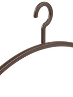 Garderobehanger - Jassenhanger - Volwassenen - 6351 - 12 Stuks - Primus - Kunststof - Bruin - 45 cm - Kledinghanger - Kleerhanger