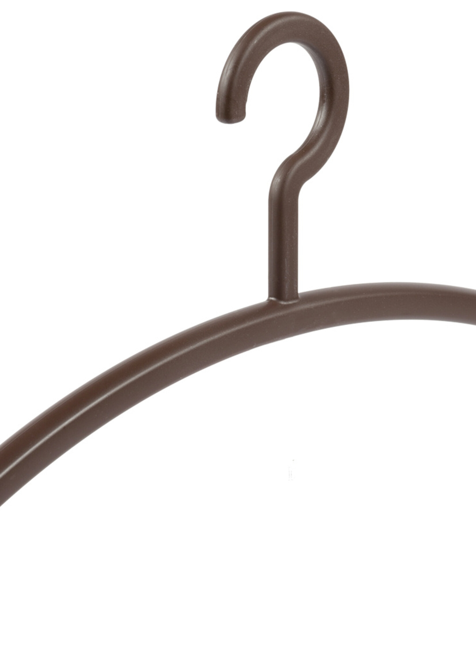Garderobehanger - Jassenhanger - Volwassenen - 6351 - 12 Stuks - Primus - Kunststof - Bruin - 45 cm - Kledinghanger - Kleerhanger