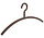 Garderobehanger - Jassenhanger - Volwassenen - 6351 - 12 Stuks - Primus - Kunststof - Bruin - 45 cm - Kledinghanger - Kleerhanger